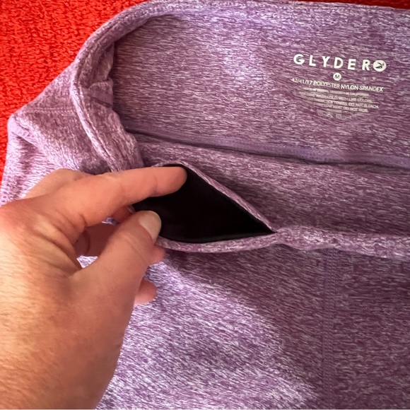 Glyder Lace Up Accent Purple Leggings - Picture 8 of 9